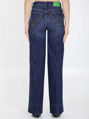 Wide-Leg Jeans - Blue