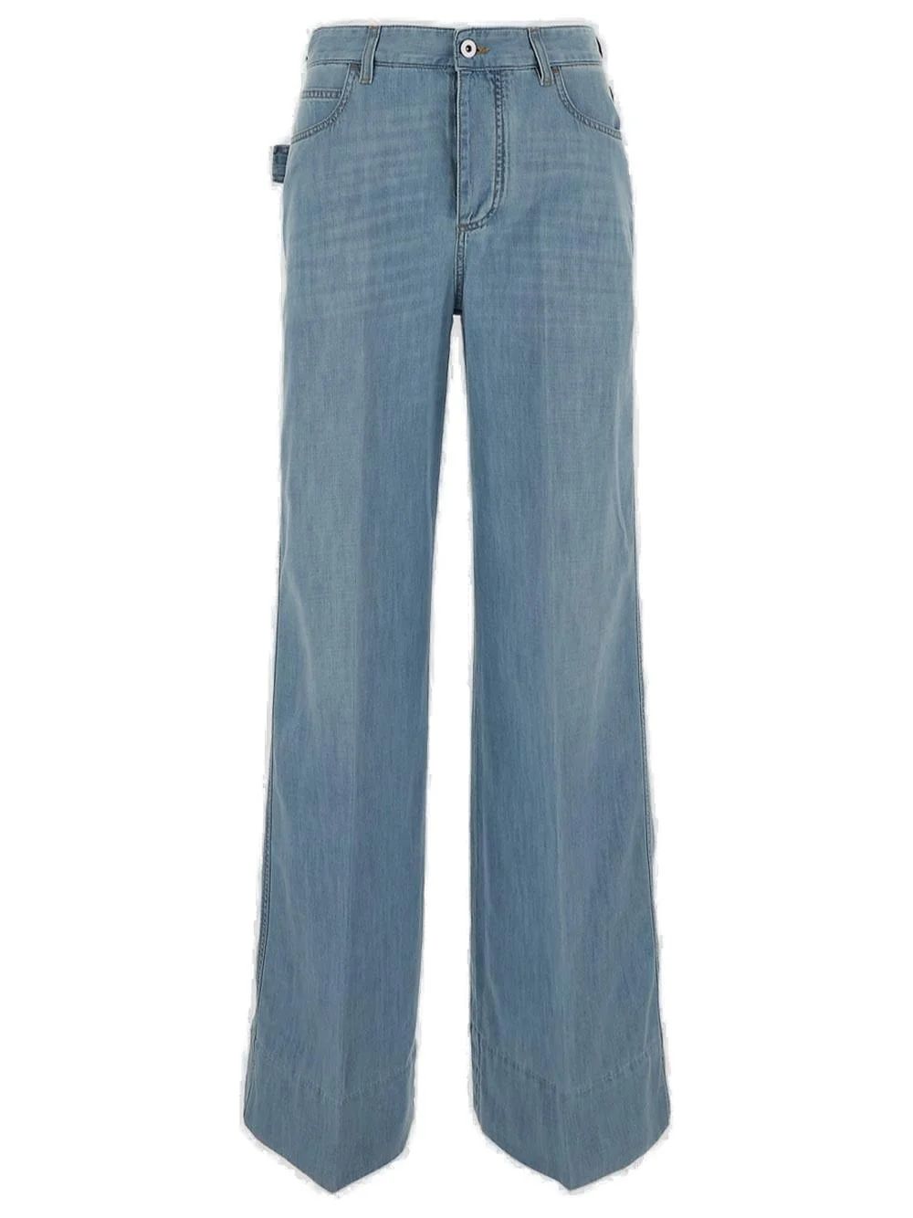 Blue Cotton Pants for Women - مجموعة SS24