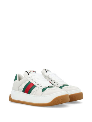 GUCCI Classic White Leather Fashion Sneakers