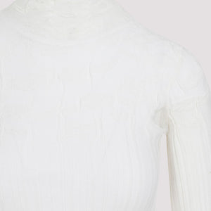 BOTTEGA VENETA White Cotton Top for Women - SS24 Knitwear