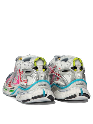 BALENCIAGA Multicolor Distressed Runner Sneakers