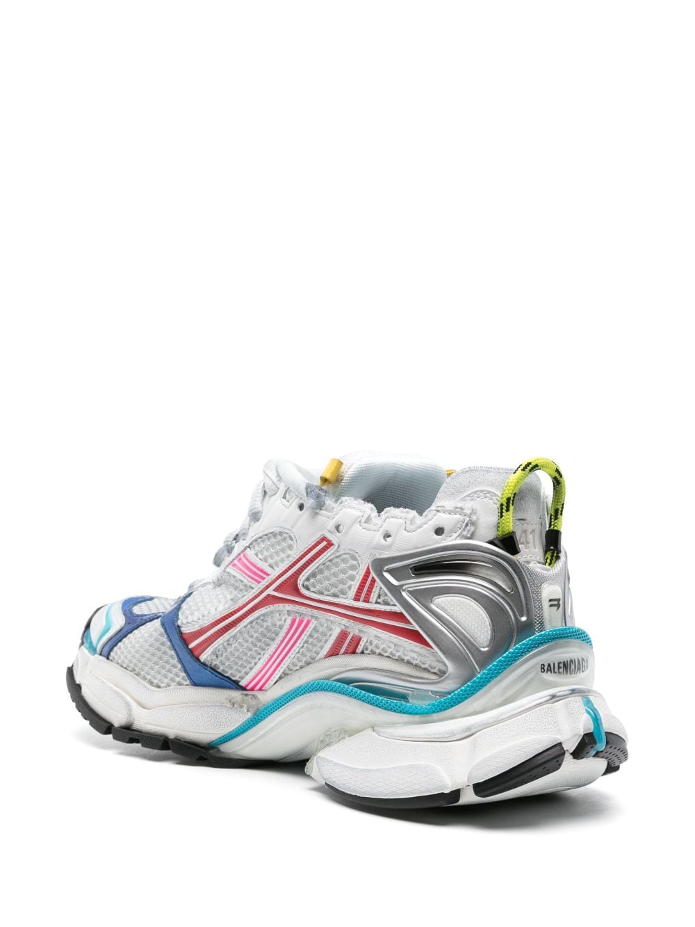 BALENCIAGA Multicolor Distressed Runner Sneakers