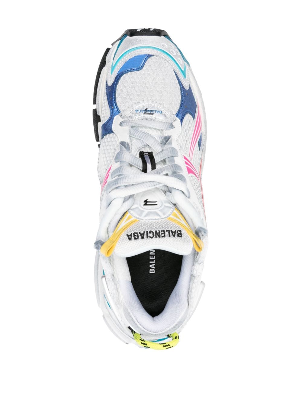 BALENCIAGA Multicolor Distressed Runner Sneakers