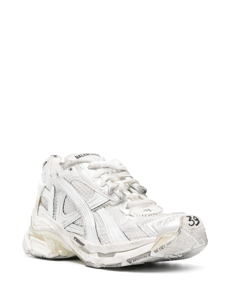 حذاء سنيكرز نسا؈ي أبيض بتطريز شبكي