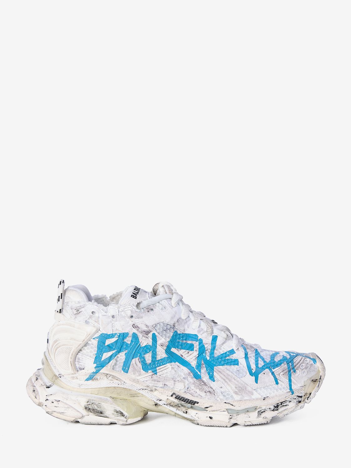 BALENCIAGA Men's Graffiti Print Runner Shoes for SS24