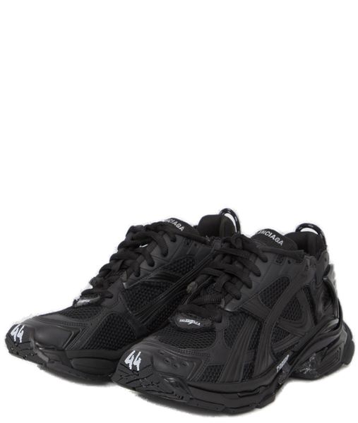 Black Men's Polyurethane Sneakers for SS24