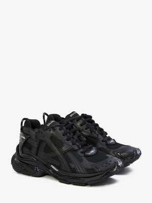 Black Men's Polyurethane Sneakers for SS24