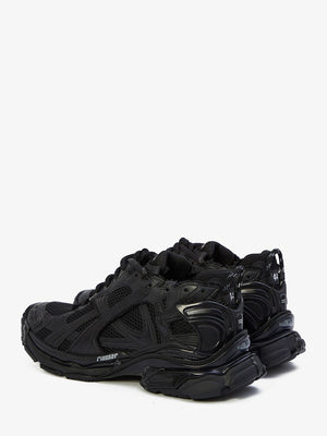 Black Men's Polyurethane Sneakers for SS24