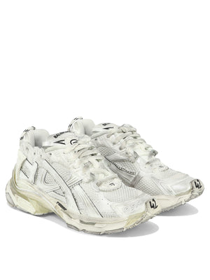 BALENCIAGA Men's White Panelled Sneakers for SS24