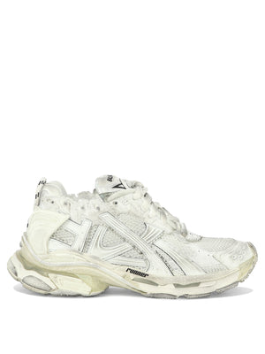 BALENCIAGA Men's White Panelled Sneakers for SS24