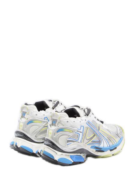 BALENCIAGA Mens White, Yellow and Blue Mesh and Nylon Trainer - SS24 Collection