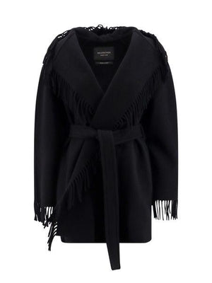 BALENCIAGA Fringe Jacket for Women in Black