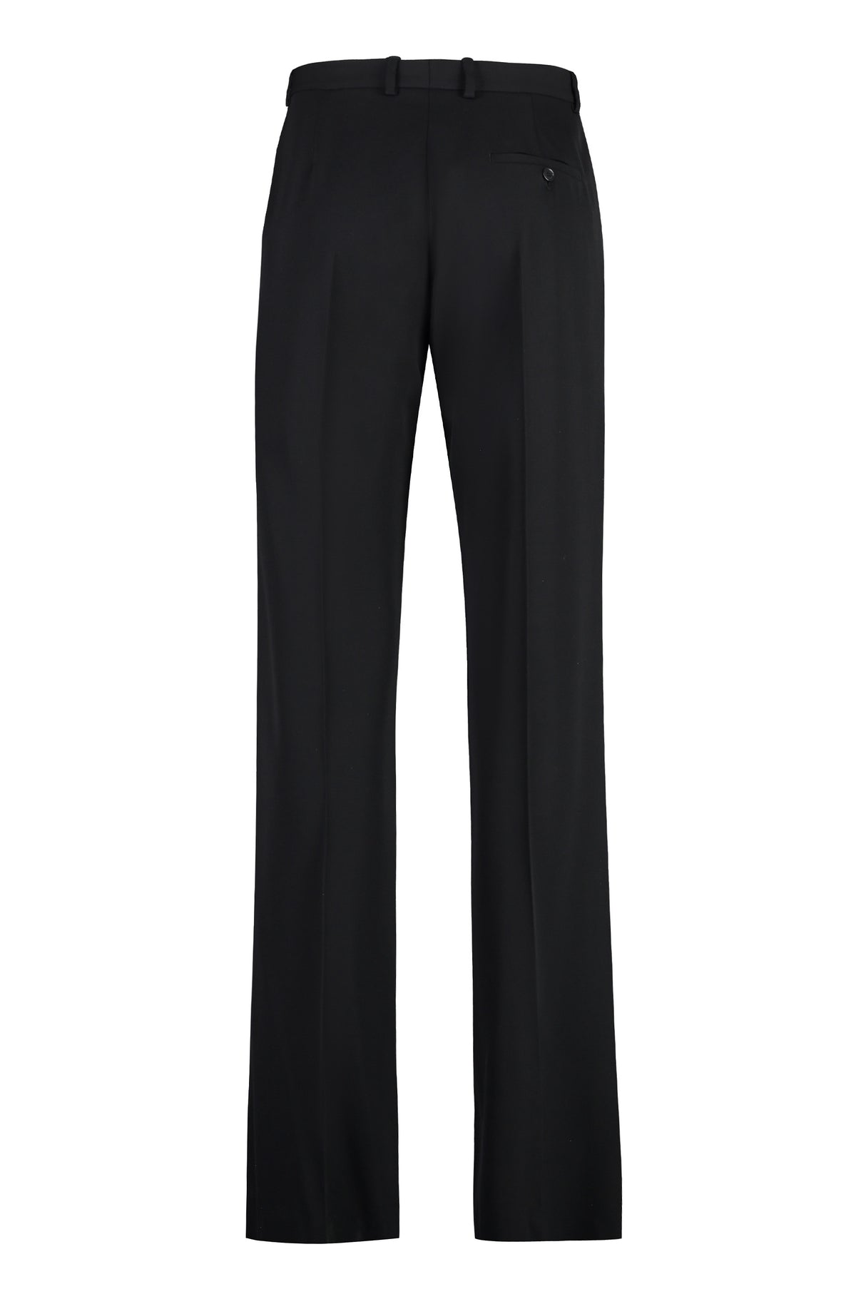BALENCIAGA Men's Black Wool Tailored Trousers for SS24