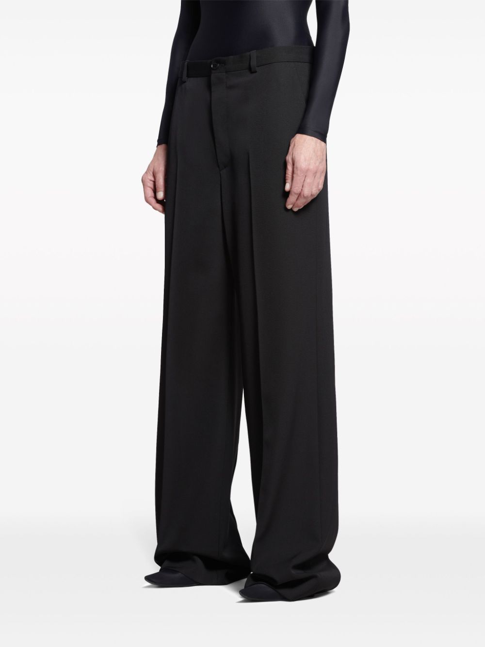 BALENCIAGA Classic Black Men's Straight Pants for 24SS Season