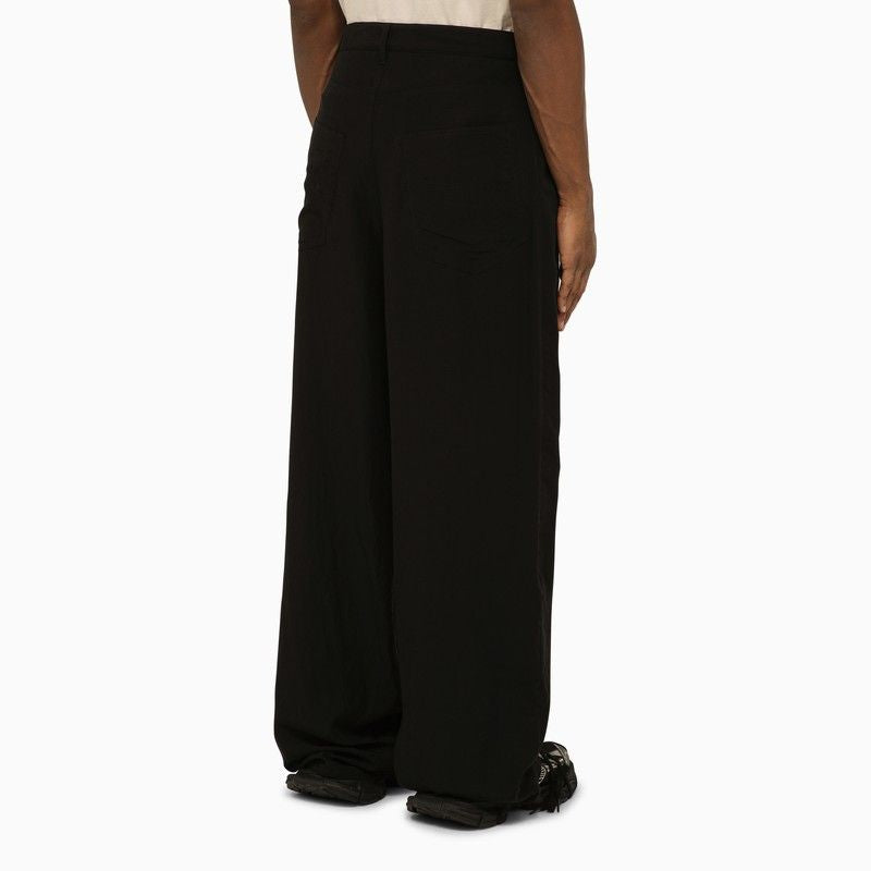 Men's Black Baggy Trousers - SS24 Collection