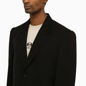 BALENCIAGA Black Woolmen's Single-Breasted Jacket for SS24