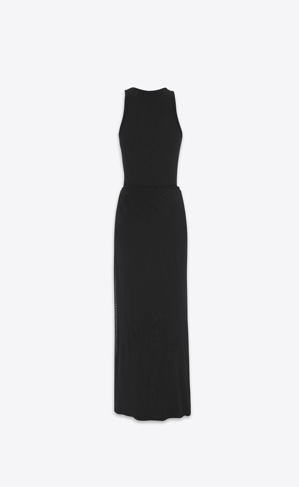 SAINT LAURENT Sleek Black Sleeveless Dress for Women - SS24 Collection