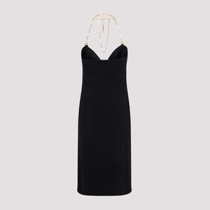 Women's Black Viscose Dress for SS24