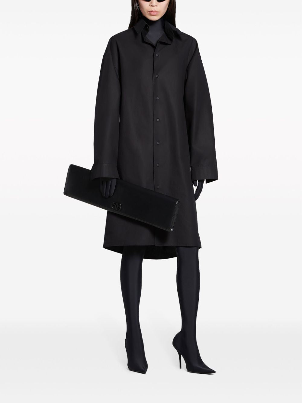 BALENCIAGA Classic Black Shirt Dress