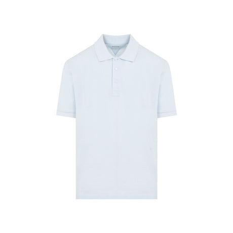 BOTTEGA VENETA Blue Short Sleeved Polo Shirt for Men - SS24 Collection