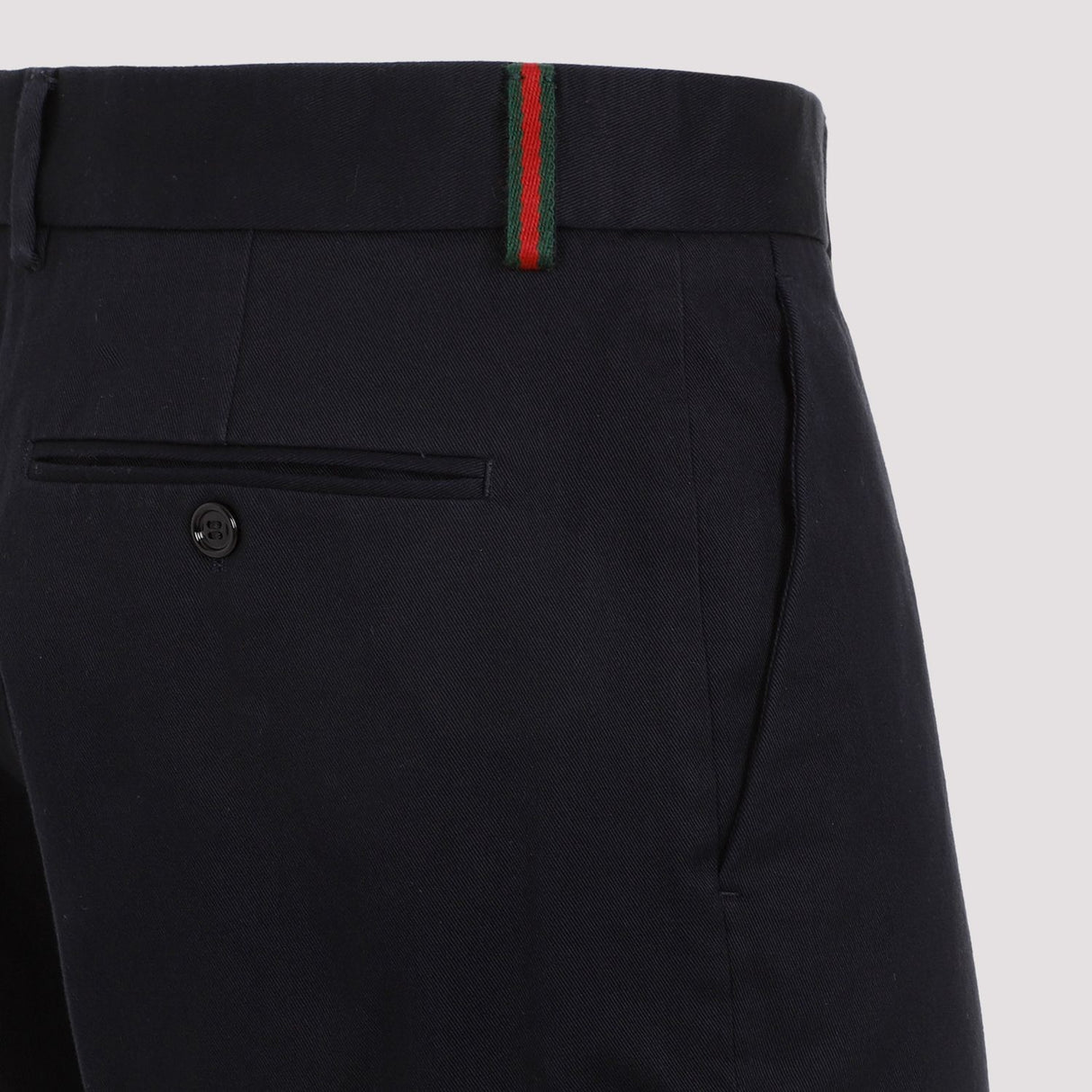 Navy Cotton Pants for Men - GUCCI SS24 Collection