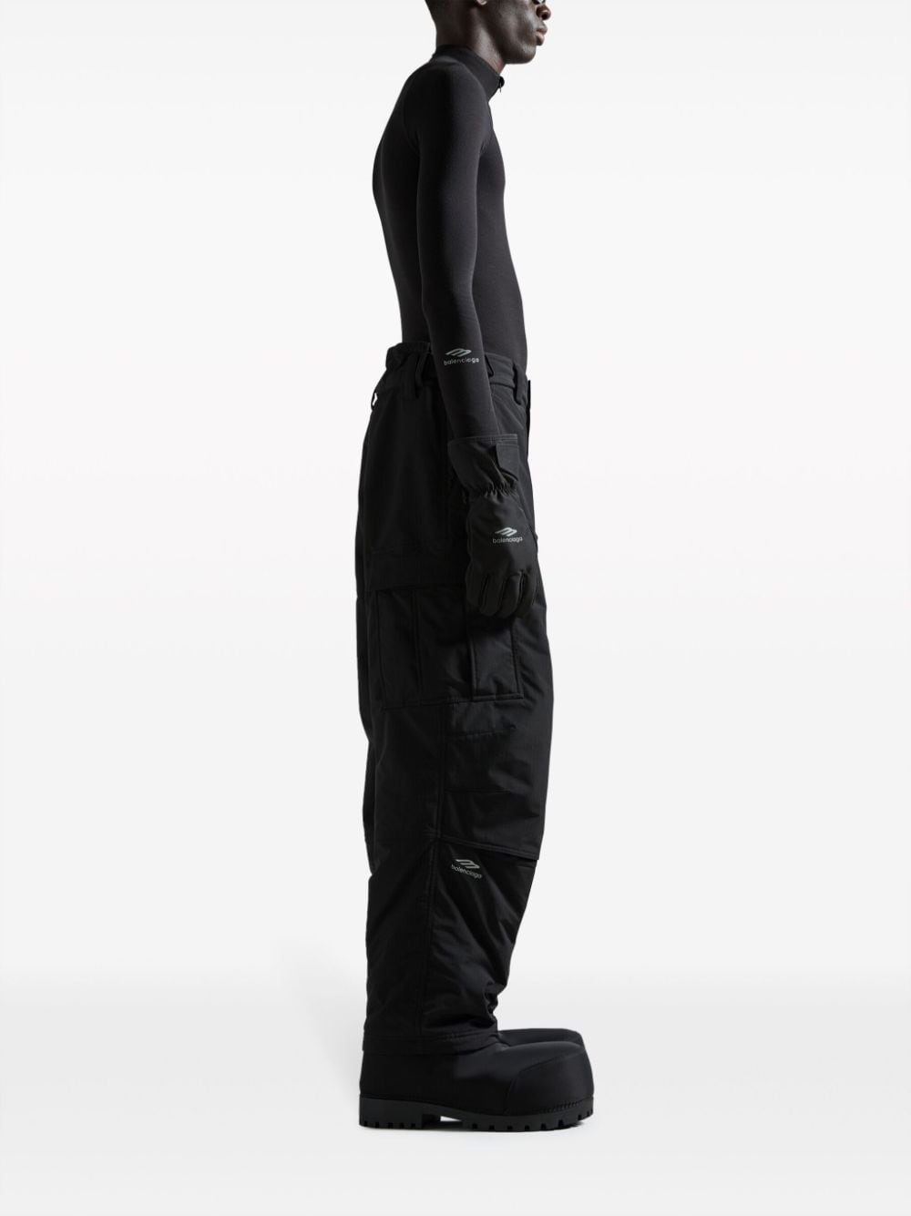 BALENCIAGA Black Mid-waist Cargo Pants for Men from High-End Fashion Brand