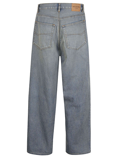 BALENCIAGA Waterproof Cotton Denim Jeans - Men's Skiwear Collection - SS24