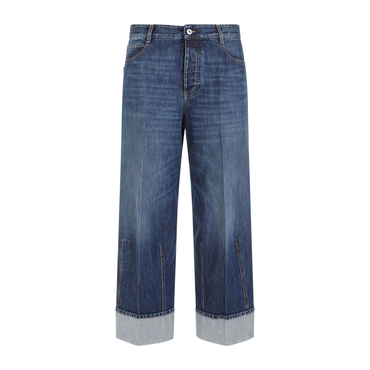 BOTTEGA VENETA SS24 Men's Blue Cotton Denim Pants