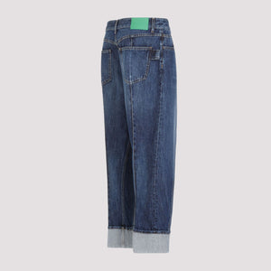 BOTTEGA VENETA SS24 Men's Blue Cotton Denim Pants