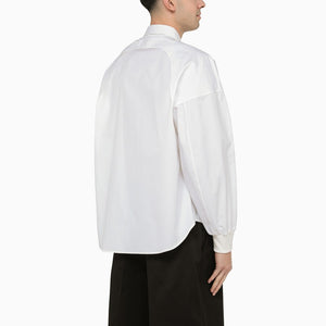 ALEXANDER MCQUEEN White Cotton Shirt with Ribbed Cuffs for Men - SS24 Collection