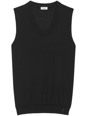 Áo tank top lông cừu đen 100% cho phái nữ