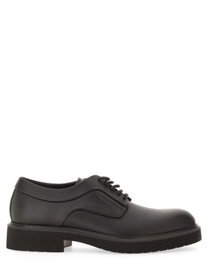 FERRAGAMO Derby Dress Shoes with Accent Detail for Men