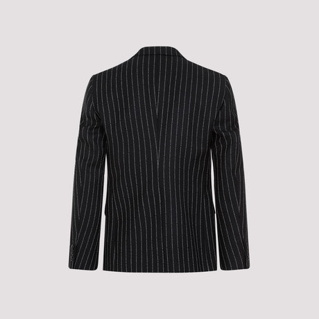 ALEXANDER MCQUEEN Black Pinstripe Blazer for Men