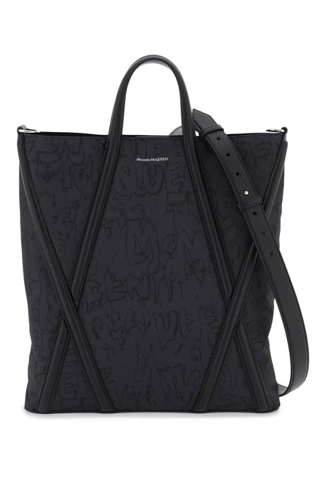 حقيبة تسوق ذات حمالات سوداء عصرية للرجال