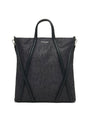 ALEXANDER MCQUEEN Graffiti Print Black Leather Handbag