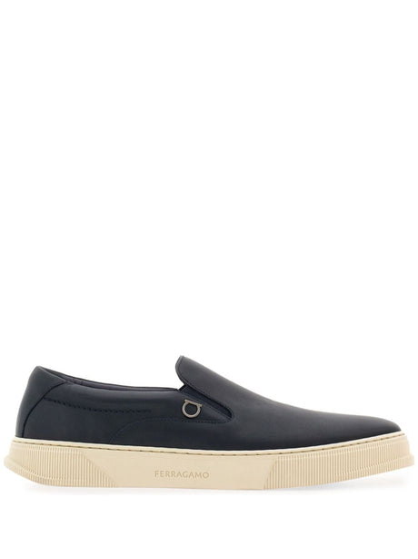 FERRAGAMO Men's Premium Leather Slip-Ons