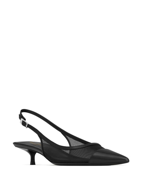 SAINT LAURENT Black OXALIS NEGRA with Rejilla Pumps for Women