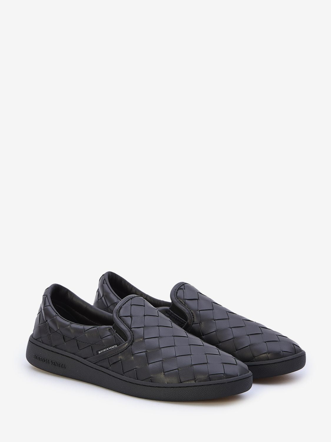 Men's White Woven Slip-On Sneakers for SS24