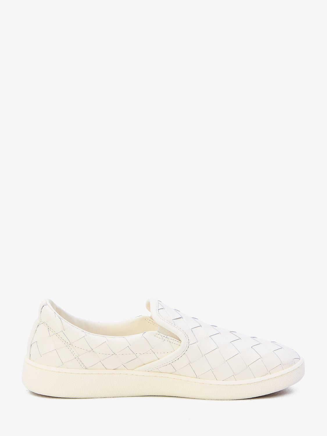 Men's White Woven Slip-On Sneakers for SS24