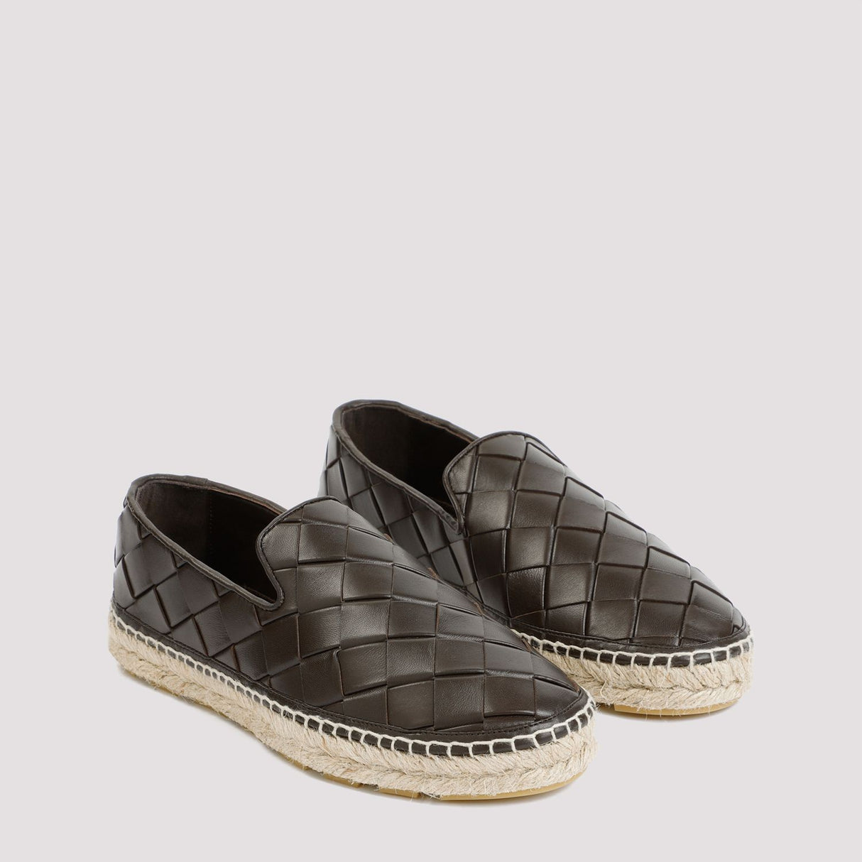 Stylish Brown Leather Espadrilles for Women