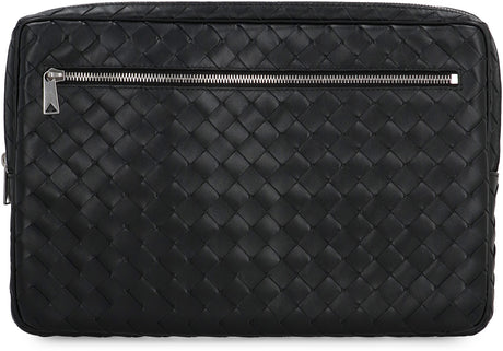 BOTTEGA VENETA Leather Laptop Case with Intrecciato Design - 35 cm x 23 cm