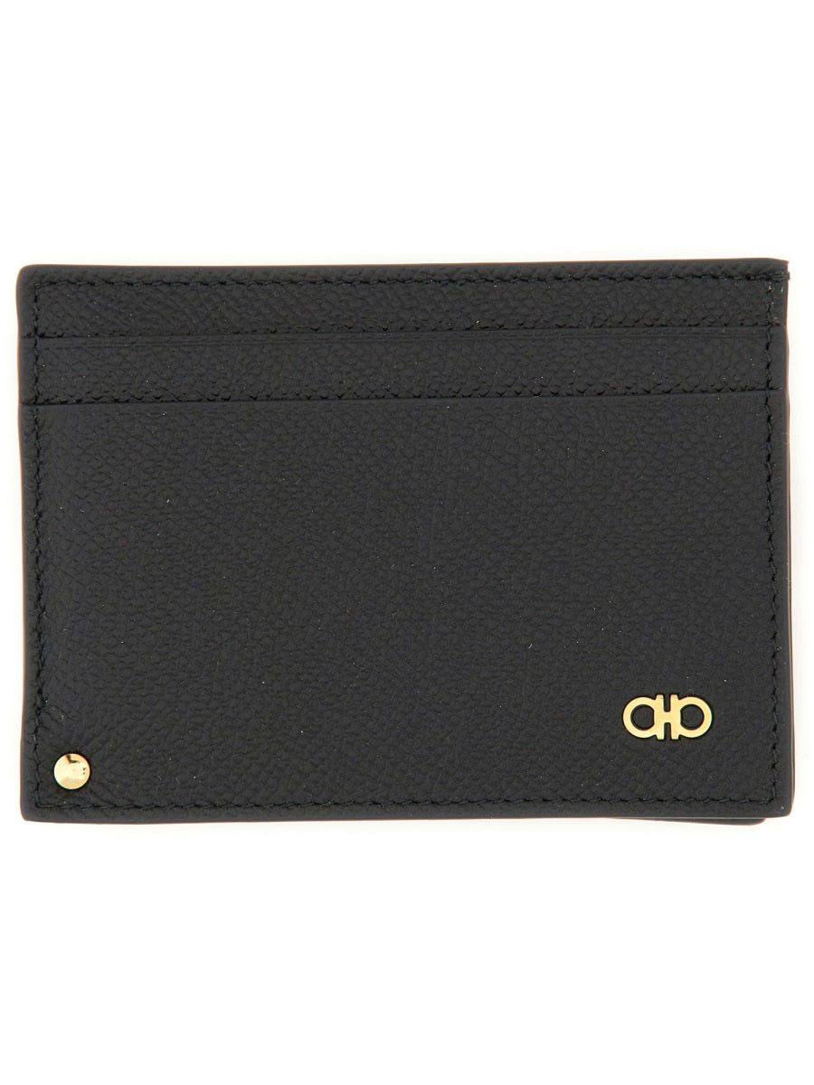 FERRAGAMO Mini Leather Card Holder