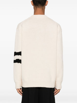 ALEXANDER MCQUEEN Patterned Wool-Cashmere Crew Neck Sweater