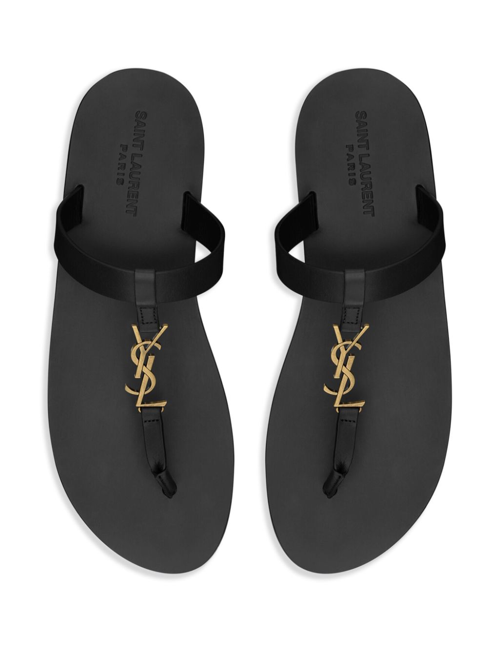 Cassandre Logo Leather Sandals for Men - Nero SS24