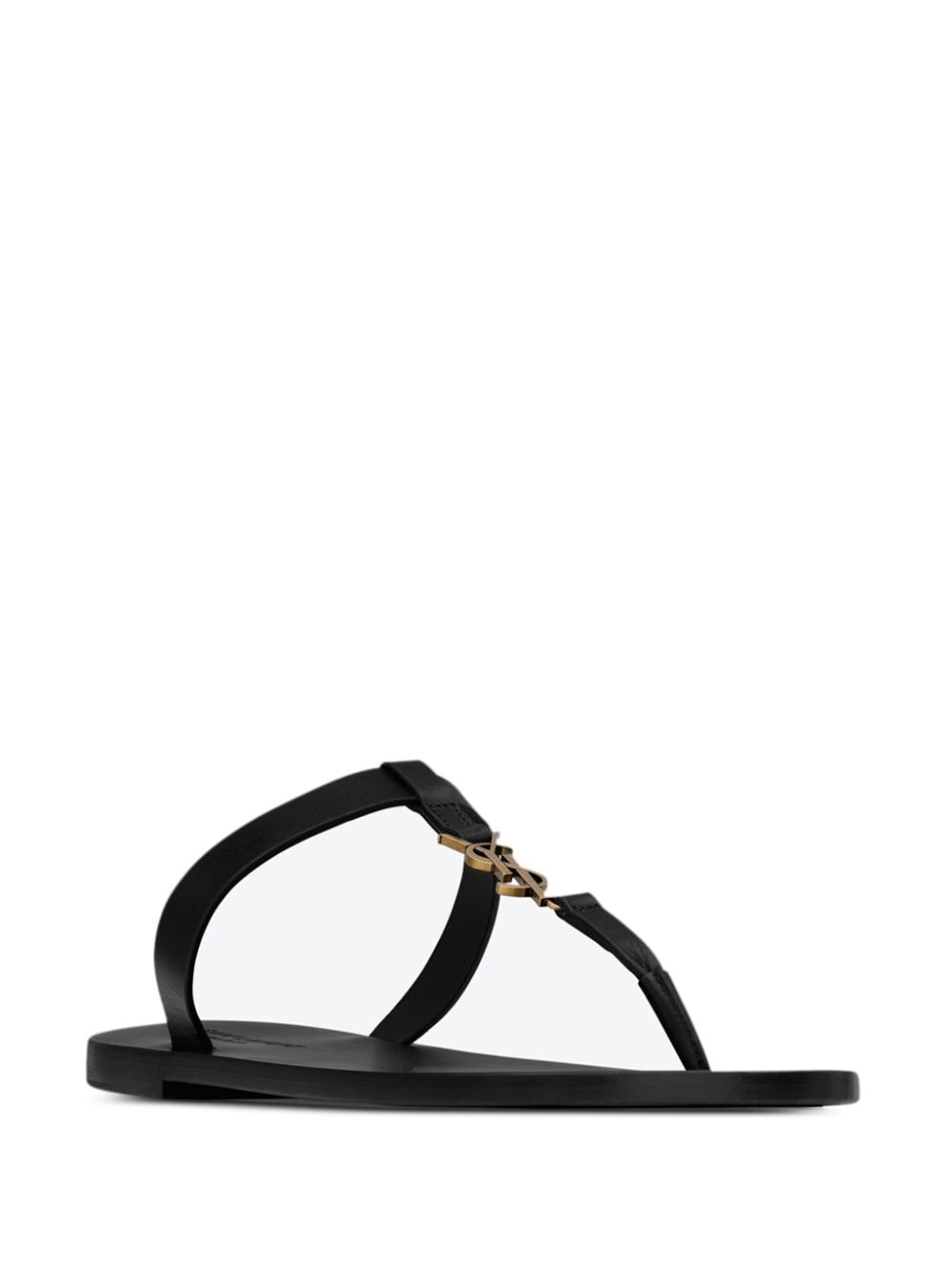 Cassandre Logo Leather Sandals for Men - Nero SS24