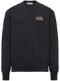 ALEXANDER MCQUEEN Charcoal Grey Wool-Cashmere Blend Sweater