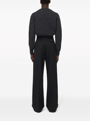 ALEXANDER MCQUEEN Charcoal Grey Wool-Cashmere Blend Sweater