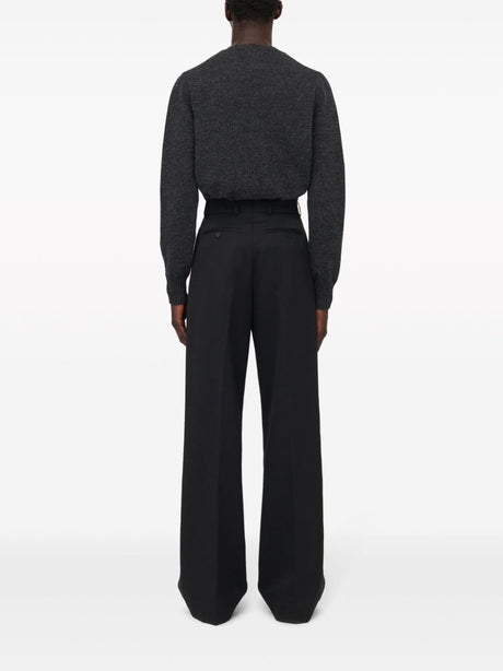 ALEXANDER MCQUEEN Charcoal Grey Wool-Cashmere Blend Sweater