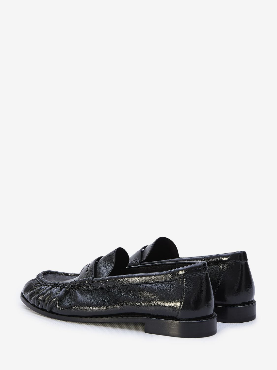 SAINT LAURENT Classic Black Leather Loafers for Men