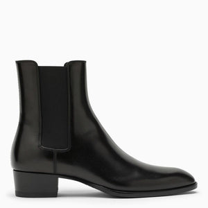 Dark Brown Ankle Boots for Men with Elasticated Side Panels and Low Heel